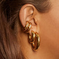 Damen Creolen Ohrstecker Set mit eleganten, modernen Designs Shop Nory