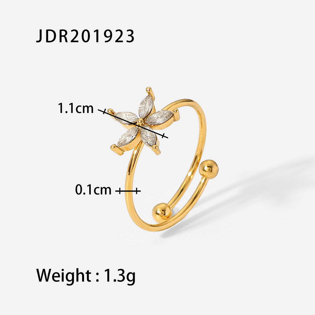 Damen Offener Ring mit funkelnden Zirkonia-Akzenten Shop Nory