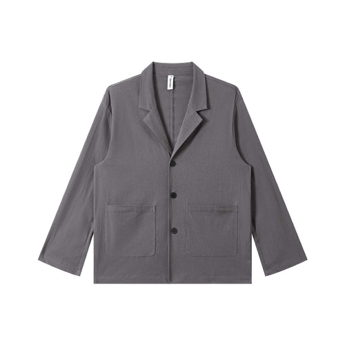 Herren Leichtes Struktur-Overshirt mit Reverskragen, Knopfleiste und aufgesetzten Taschen Shop Nory