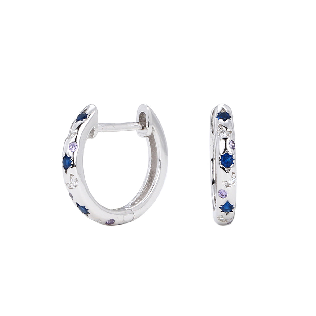 Damen Creolenohrringe mit funkelnden Zirkonsteinen und edlem Design Shop Nory