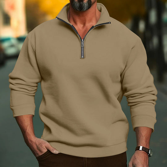 Herren Komfort-Halbzip-Sweatshirt aus French-Terry mit Stehkragen Shop Nory
