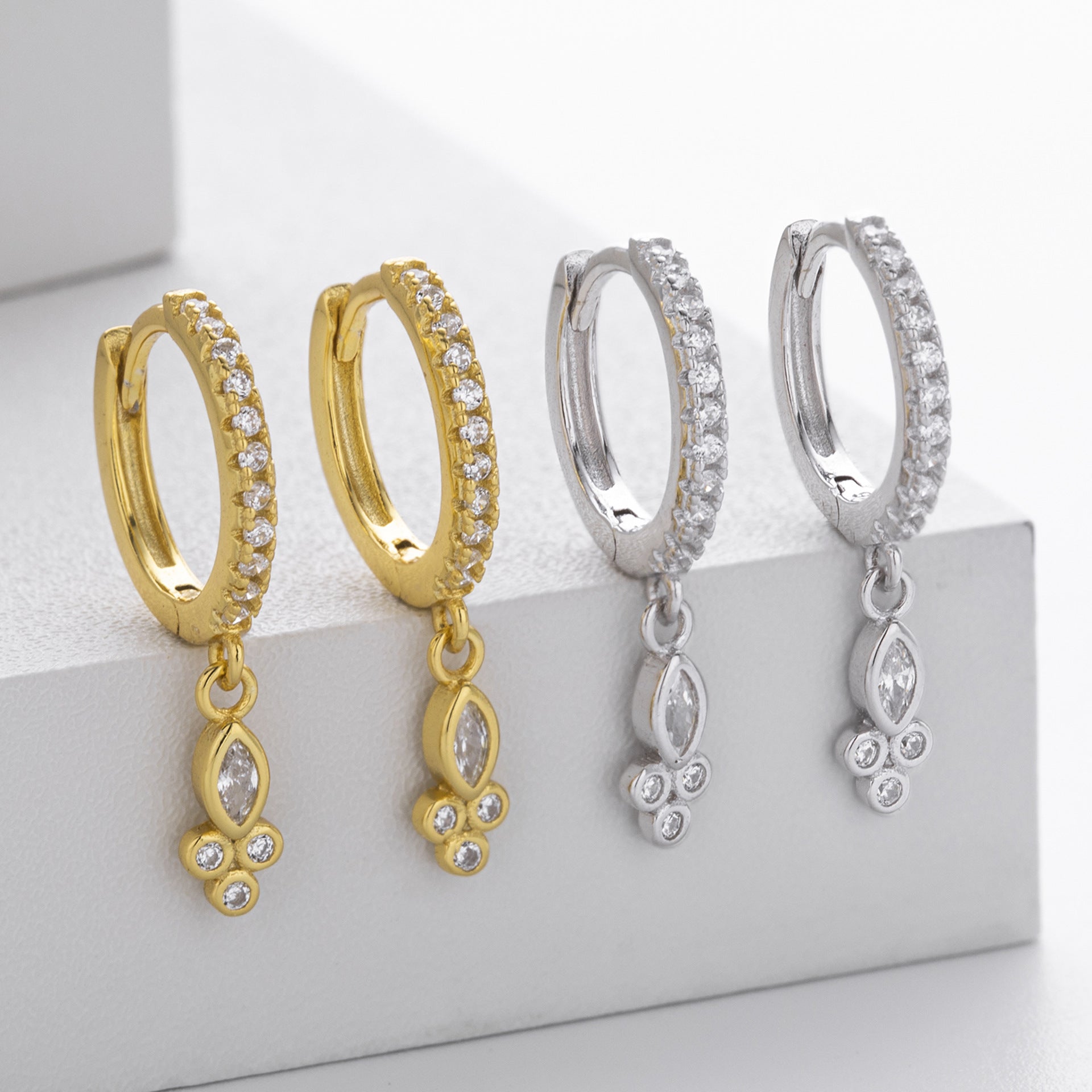 Damen Ohrhänger mit funkelndem Zirkon und luxuriösem Design Shop Nory