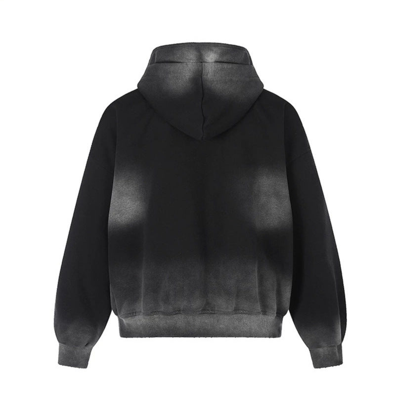 Unisex Kapuzen-Zipjacke mit Ombre‑Färbung, Oversize‑Silhouette und Kängurutaschen Shop Nory