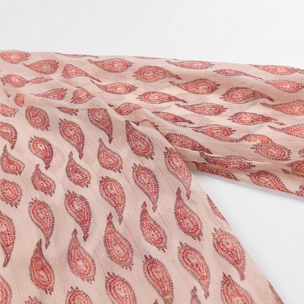 Damen Chiffonbluse mit Volantkragen und Paisley‑Print Shop Nory