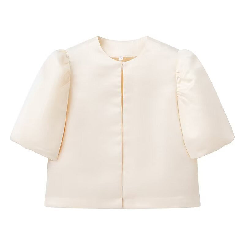 Damen stilvolle Bluse mit puffärmeln