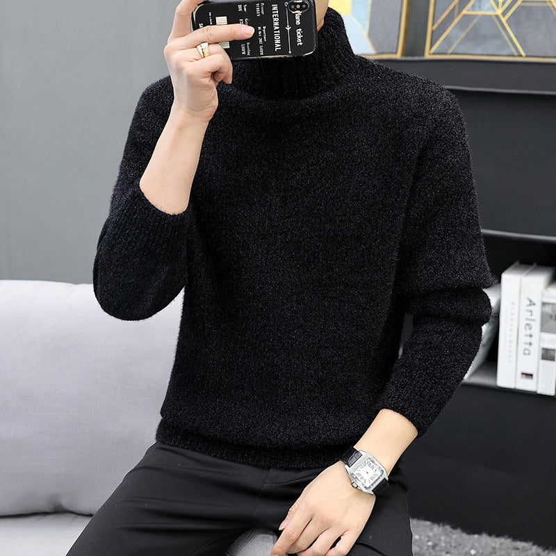 Herren Rollkragenpullover aus Bouclé-Feinstrick mit gerippten Bündchen Shop Nory