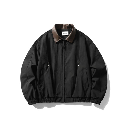Herren Übergangsblouson mit Lederkragen und elastischem Saum Shop Nory