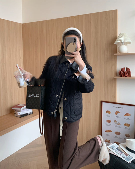 Damen Modische Steppjacke mit Taschen Shop Nory