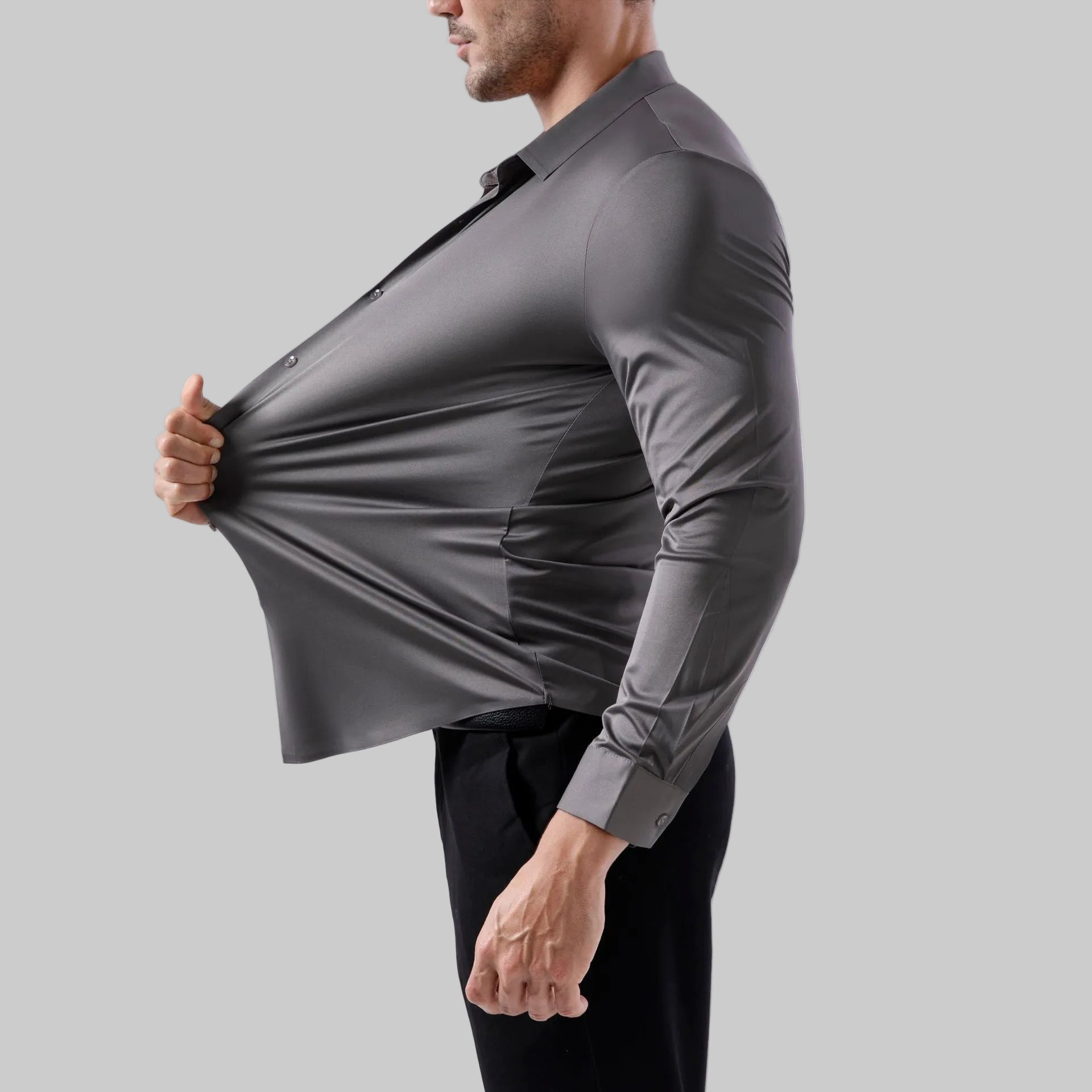 Elastisches Slim Fit Herrenhemd