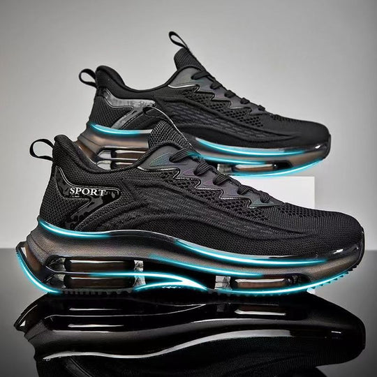 Herren Sichtbar luftgepolsterte Running-Sneaker mit Dual-Air-Kammer und atmungsaktivem Strickoberteil Shopy Nory