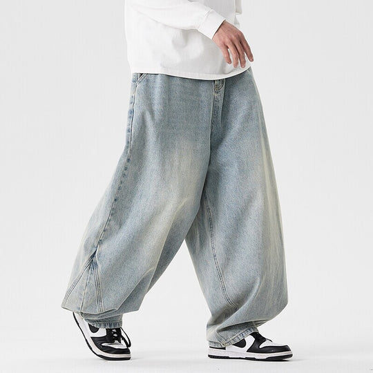 Herren extremweit geschnittene Baggy-Jeans mit tiefem Schritt und ballonförmigem Saum Shop Nory