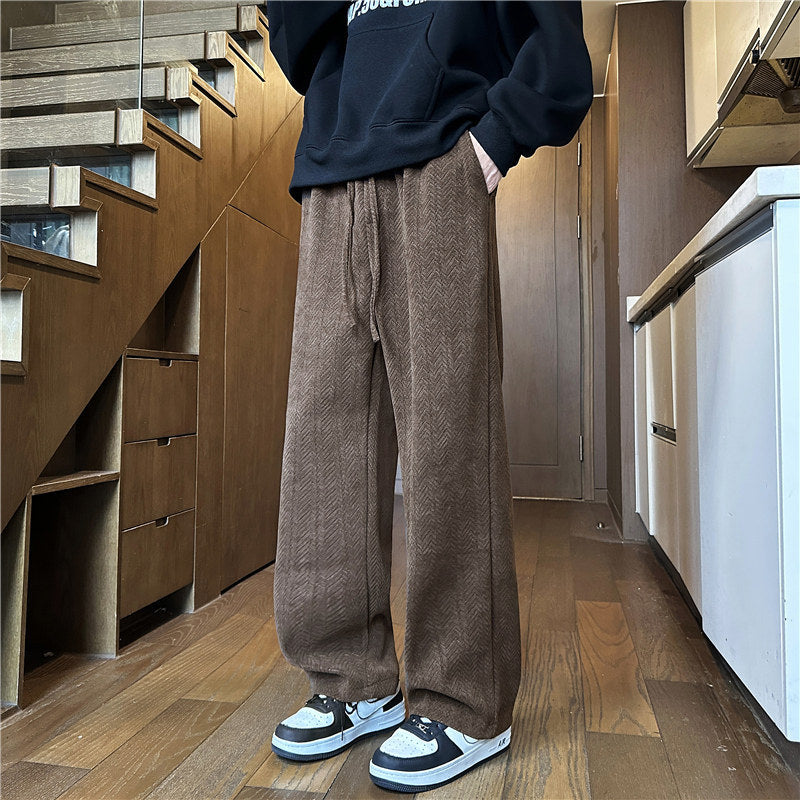 Herren Weit geschnittene Strickhose im Zopfstrick-Lounge-Style Shop Nory