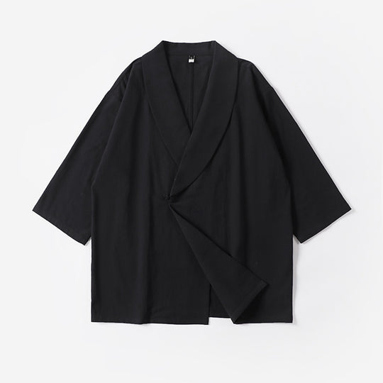 Unisex Oversize-Kimono-Jacke mit Schalkragen und Wickelverschluss Shop Nory