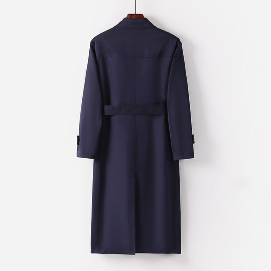Herren Doppelreihiger Leichter Trenchcoat mit Taillengürtel Shop Nory