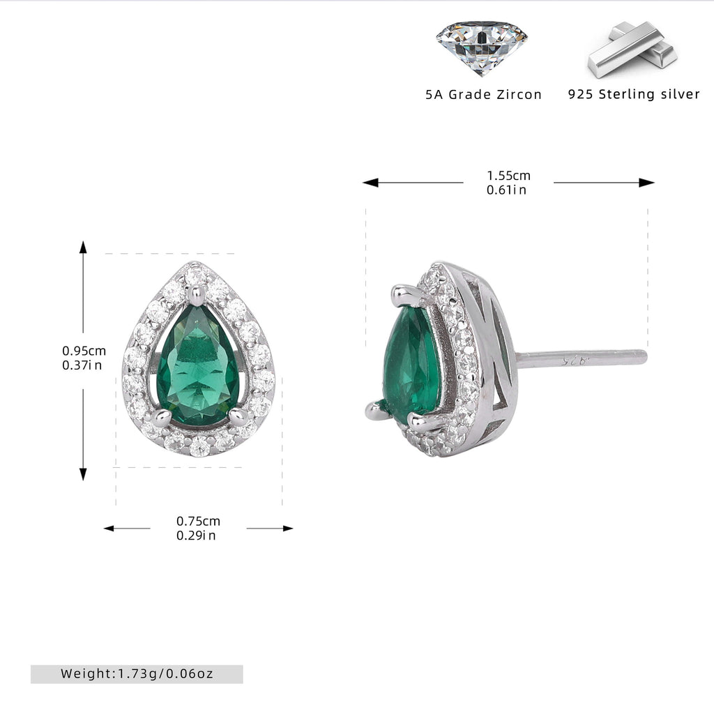 Damen Halskette mit tropfenförmigem Zirkonanhänger aus 925 Sterlingsilber und elegantem Design Shop Nory