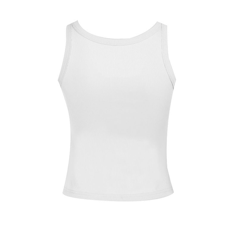 Damen ärmelloses Button-Up Top
