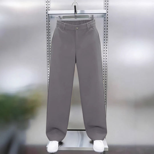 Herren Weite High‑Waist Chinohose mit elastischem Rückbund geradem Bein & Seitentaschen Shop Nory