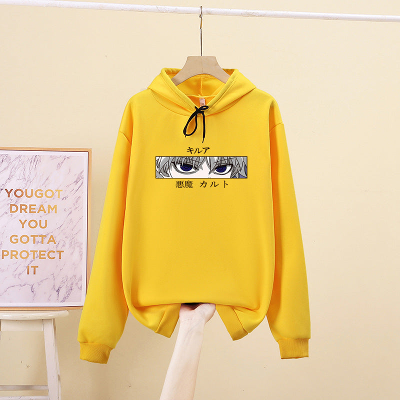 Unisex nan oversized Kapuzenpullover mit anime Augenprint und weicher Baumwollmischung Shop Nory