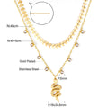 Damen Halskette mit schlangenförmigem Anhänger und goldplattierten Details Shop Nory