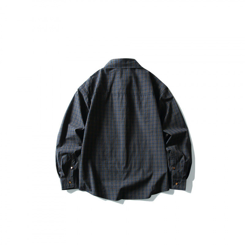 Herren Overshirt im Karomuster mit Fronttaschen und Druckknopfleiste Shop Nory
