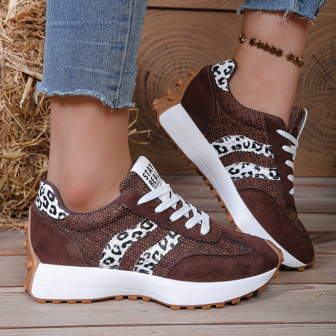 Damen Retro-Plateau-Sneaker mit Velours- und Mesh-Mix Shop Nory