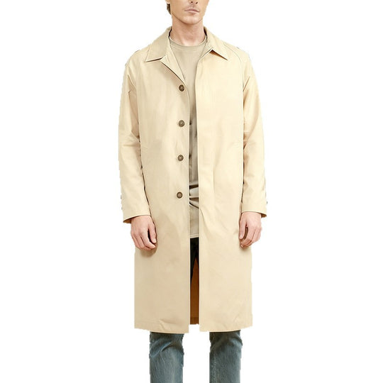 Herren mittellanger Carcoat mit Umlegekragen und verdeckter Knopfleiste Shop Nory