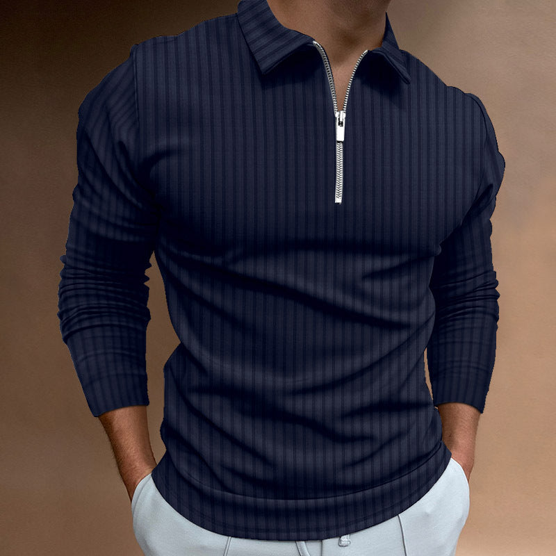 Herren modischer Poloshirt mit Reißverschluss