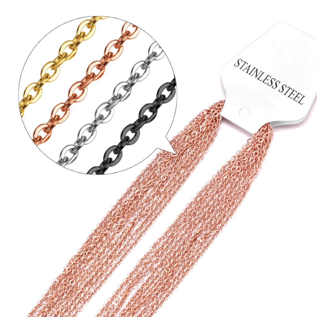 Damen mehrlagige Edelstahl-Halskette mit elegantem Goldüberzug Shop Nory