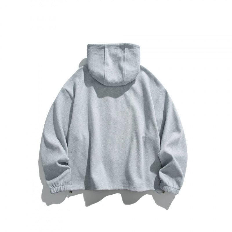 Unisex Oversize-Fleece-Zipjacke mit Kapuze, Zwei-Wege-Reißverschluss und verstellbarem Saum Shop Nory