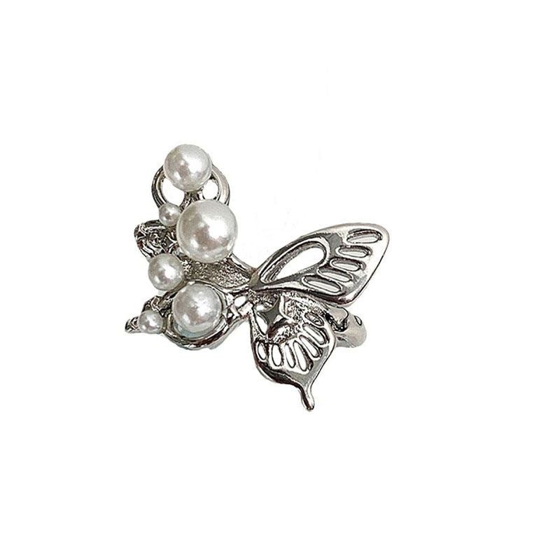 Damen Eleganter und romantischer Ring mit Zierperlen und Schmetterling Shop Nory