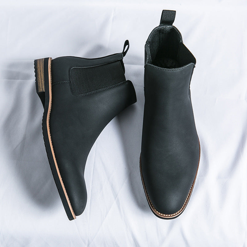 Damen Elegante Chelsea-Boots aus hochwertigem Kunstleder mit flexiblem Gummizug