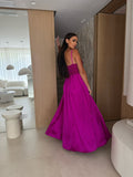 Damen Maxikleid mit geflochtenem Oberteil und offenem Rücken Shopnory