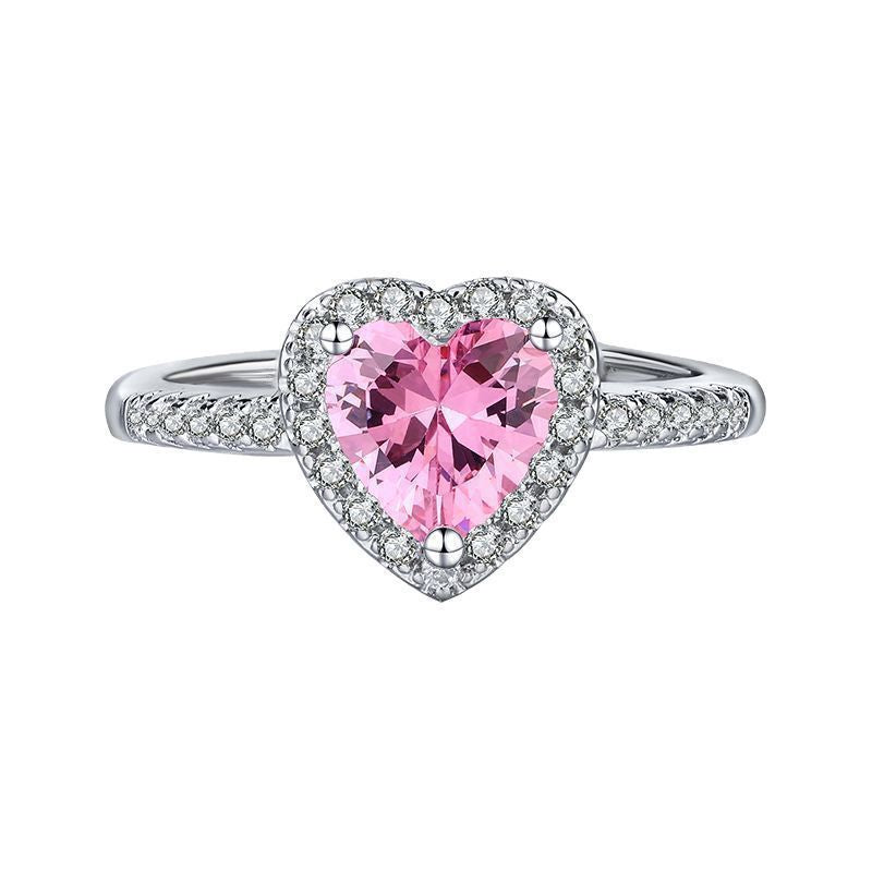 Damen eleganter Ring mit funkelndem Solitär und verspieltem Zirkonia-Besatz Shop Nory