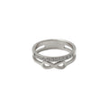Damenring mit unendlichem Symbol und funkelnden Zirkonia von Shop Nory