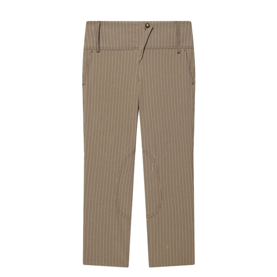 Damen Hochtaillierte Cropped-Stretchhose mit Nadelstreifen und Kniebesatz Shop Nory