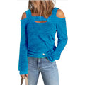Damen lässiges Langarmshirt mit Cut-Out-Design