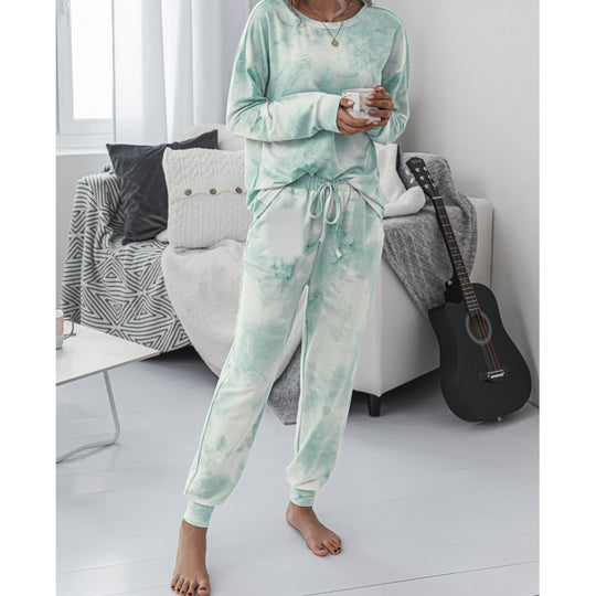 Damen Lässiger Tie-Dye Lounge-Jumpsuit mit Kordelzug und Eingrifftaschen Shop Nory