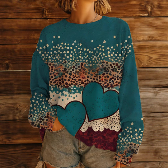 Damen GShop Norylümter Oversize-Sweatshirt-Pullover mit Rundhals und Ballonärmeln Shop Nory