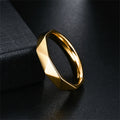 Herren Ring mit modernem, facettiertem Design und hochglänzender Oberfläche Shop Nory