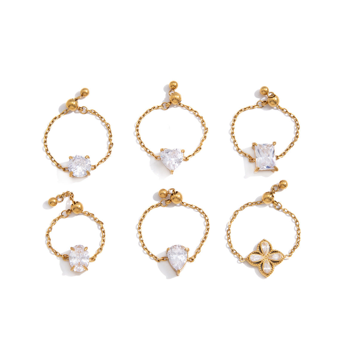Damen Armband aus hypoallergenem Edelstahl mit funkelndem tropfenförmigem Kristall Shop Nory
