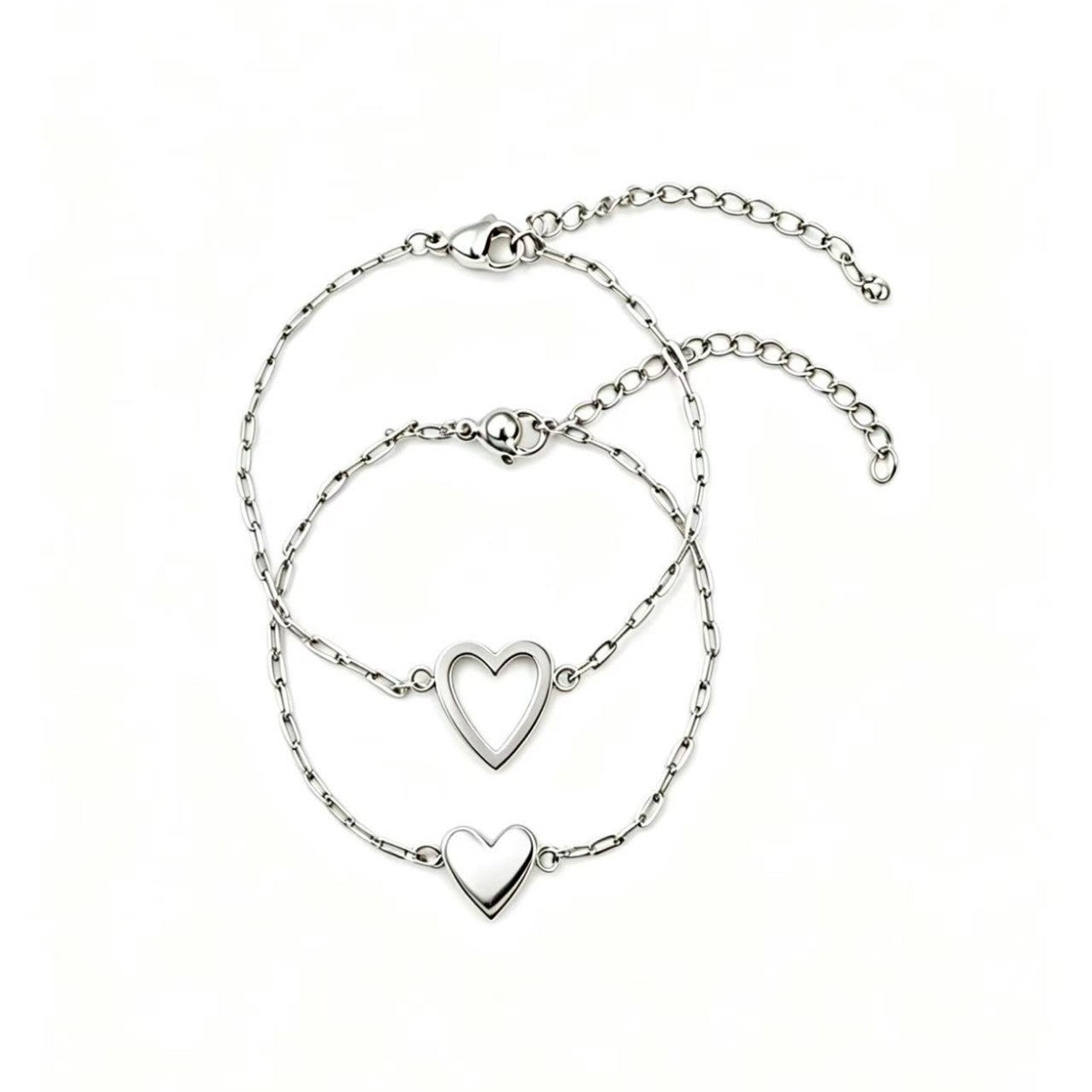 Damen Fußkettchen mit romantischem Herzanhänger aus hochwertigem Edelstahl Shop Nory