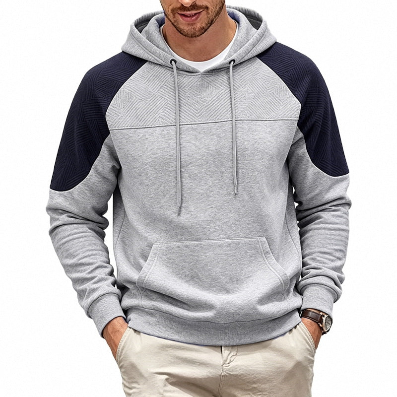 Herren Kapuzenpullover mit strukturierter Schulterpartie und Kängurutasche Shop Nory