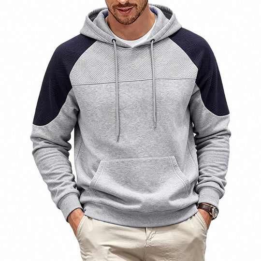 Herren Kapuzenpullover mit strukturierter Schulterpartie und Kängurutasche Shop Nory