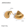 Damen Ohrstecker in Muschelform aus hochwertigem Metall Shop Nory