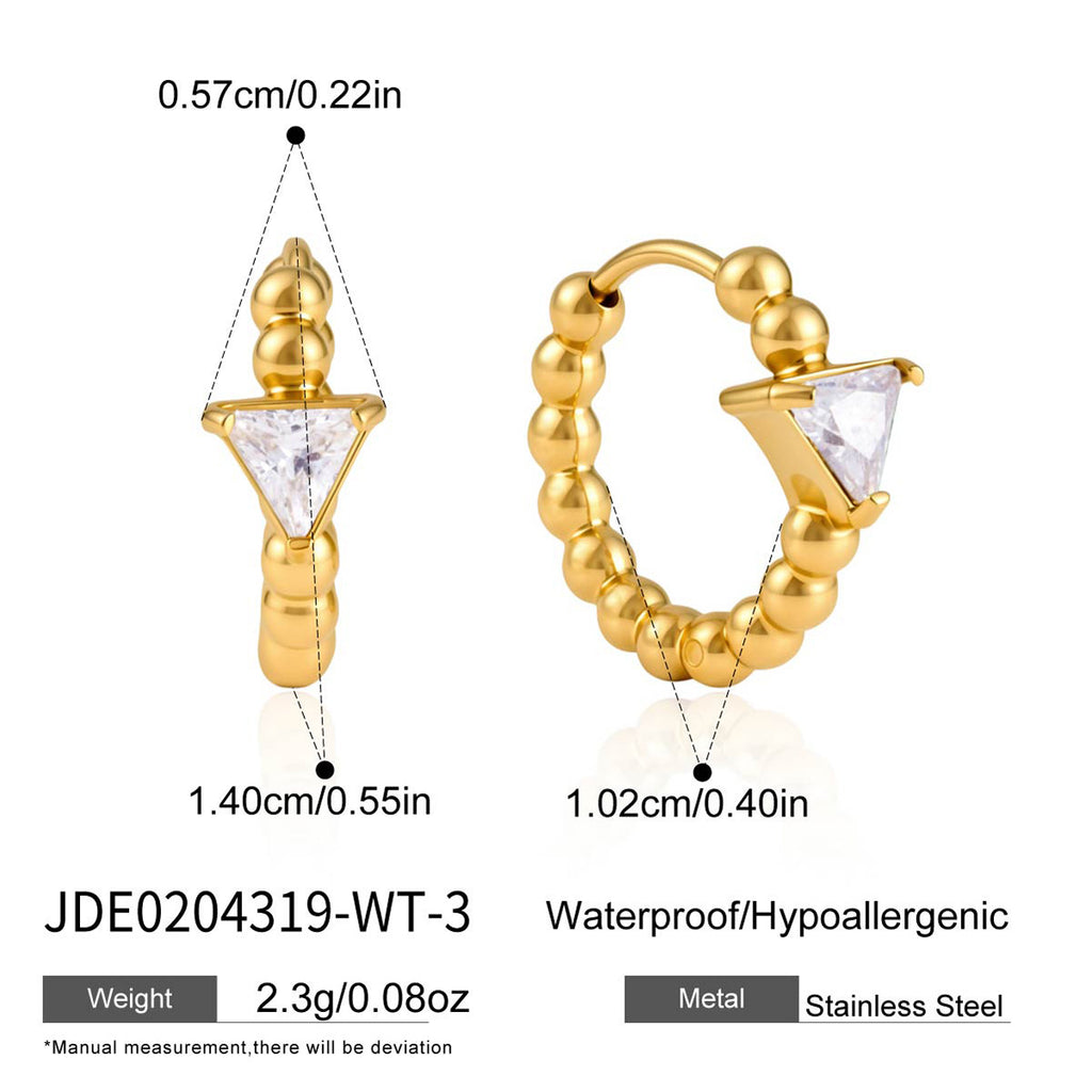 Damen Ohrhänger mit graviertem Zirkonia und hypoallergenen Eigenschaften Shop Nory