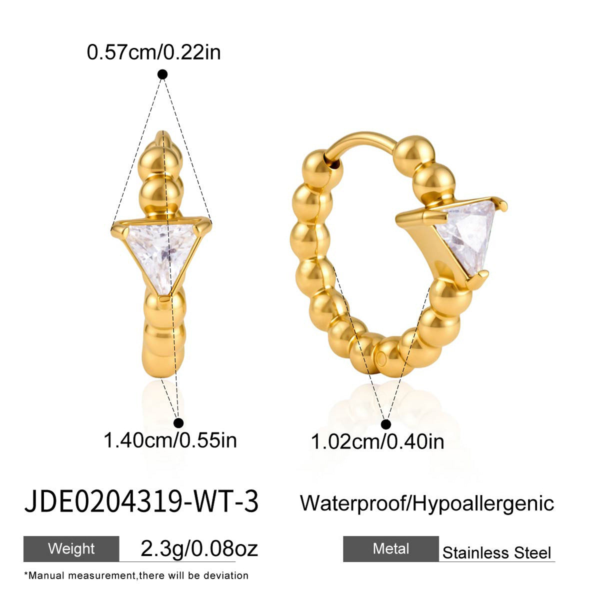 Damen Ohrhänger mit graviertem Zirkonia und hypoallergenen Eigenschaften Shop Nory
