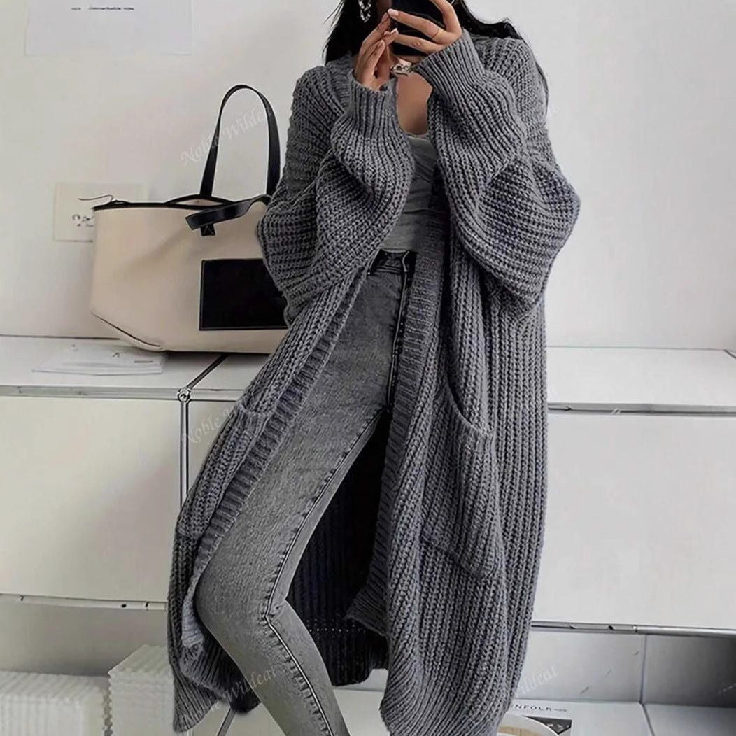 Damen Strickmantel im Oversized-Stil
