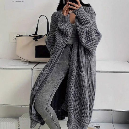 Damen Strickmantel im Oversized-Stil