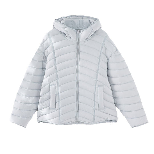 Damen Ultraleichte gesteppte Daunenjacke mit Kapuze und winddichter Außenhülle Shop Nory