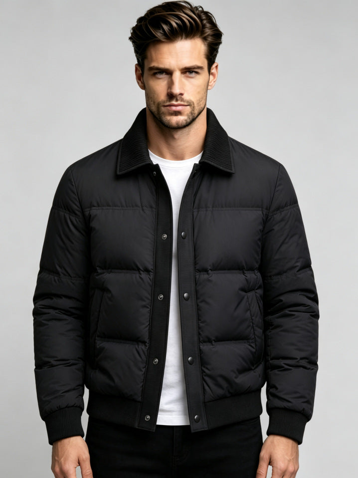 Herren Modische Steppjacke mit hohem Kragen